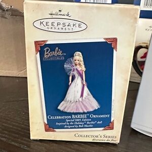 Hallmark Celebration Barbie Ornament - White and Purple